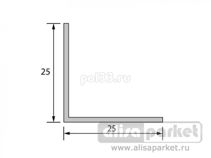 Плинтуса и пороги Ideal Отделочные профили Угол 25x25 мм однотонный У25 купить в Калуге по низкой цене