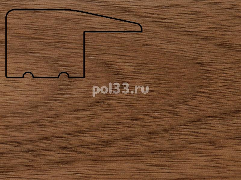 Плинтуса и пороги Pedross Молдинг массивный завершающий Орех купить в Калуге по низкой цене