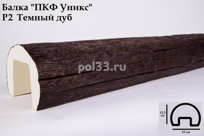 Балка декоративная Уникс Ретро Р2 Окрашенная Тёмный дуб купить в Калуге по низкой цене