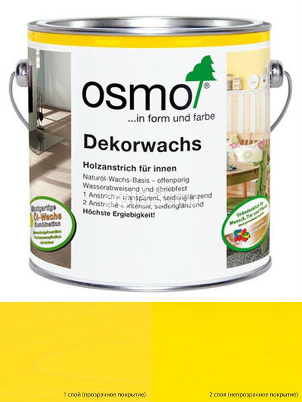 Цветное масло с тведым воском Osmo Dekorwachs Intensive (Creativ) 3105 Желтый (0.75 л) купить в Калуге по низкой цене