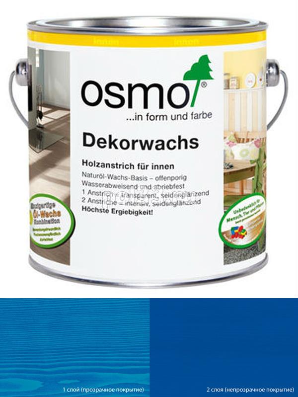 Цветное масло с тведым воском Osmo Dekorwachs Intensive (Creativ) 3125 Синий (0.75 л) купить в Калуге по низкой цене