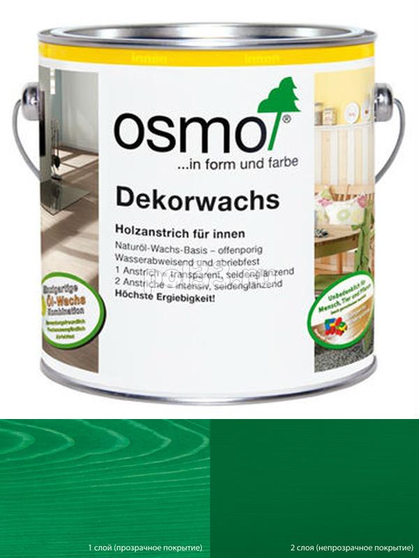 Цветное масло с тведым воском Osmo Dekorwachs Intensive (Creativ) 3131 Зеленый (0.75 л) купить в Калуге по низкой цене