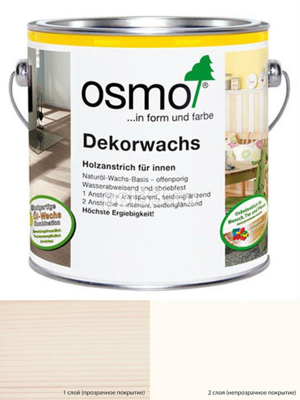 Цветное масло с тведым воском Osmo Dekorwachs Intensive (Creativ) 3188 Снег (0.75 л) купить в Калуге по низкой цене