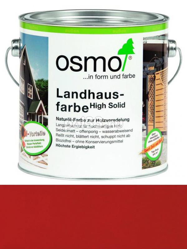 Непрозрачная краска Osmo Landhausfarbe 2308 Темно-красная (0.75 л) купить в Калуге по низкой цене