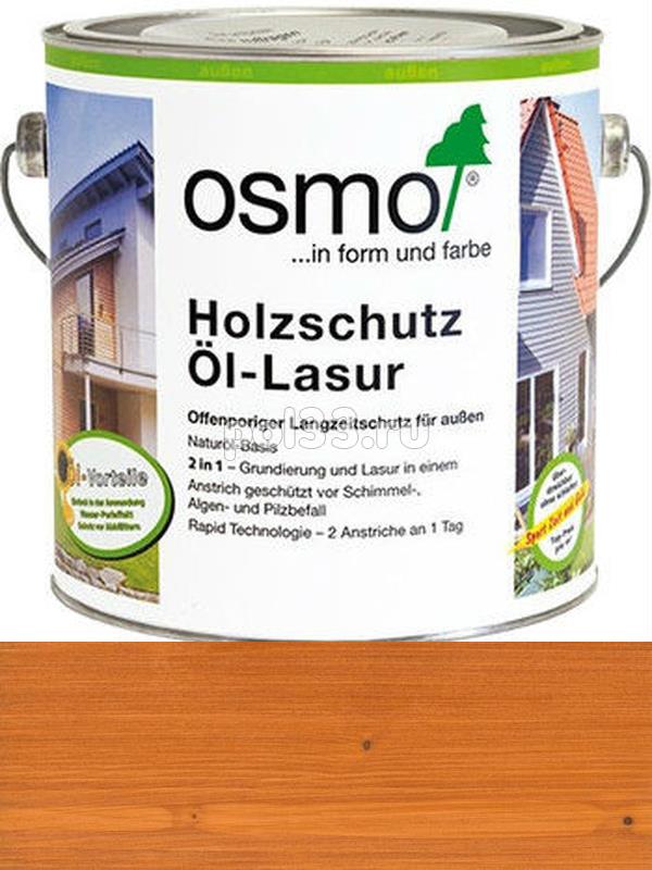 Защитное масло-лазурь для древесины Osmo Holz-Schutz Ol Lasur 728 Кедр (2.5 л) купить в Калуге по низкой цене
