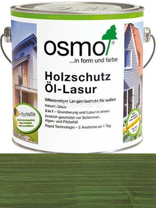 Защитное масло-лазурь для древесины Osmo Holz-Schutz Ol Lasur 729 Тёмно-зелёное (2.5 л) купить в Калуге по низкой цене