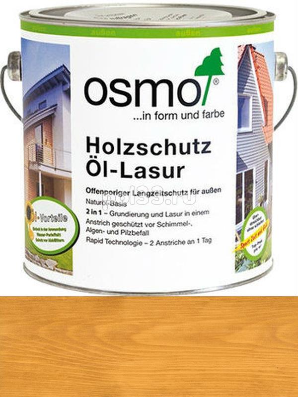 Защитное масло-лазурь для древесины Osmo Holz-Schutz Ol Lasur 732 Дуб светлый (2.5 л) купить в Калуге по низкой цене