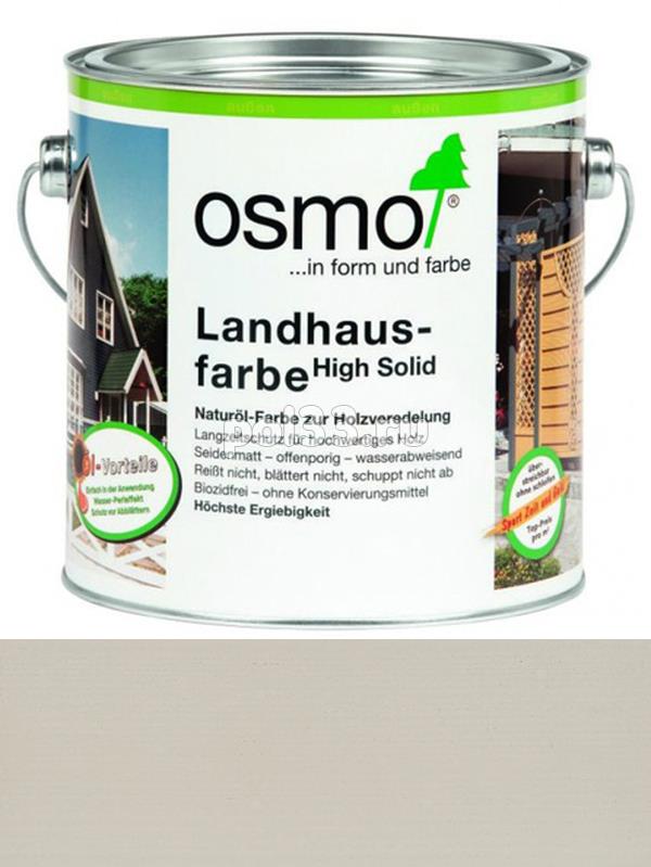 Непрозрачная краска Osmo Landhausfarbe 2708 Светло-серая (2.5 л) купить в Калуге по низкой цене