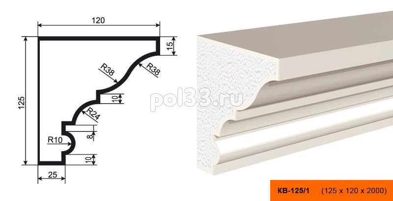 Карниз Lepninaplast (Лепнинапласт) КВ-125/1 купить в Калуге по низкой цене