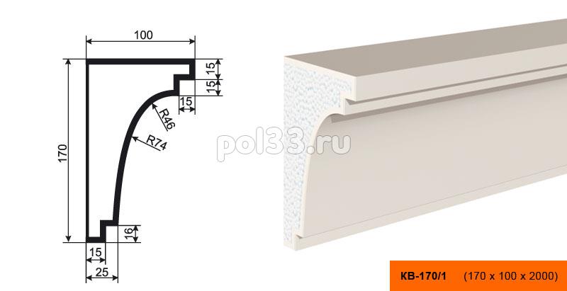 Карниз Lepninaplast (Лепнинапласт) КВ-170/1 купить в Калуге по низкой цене