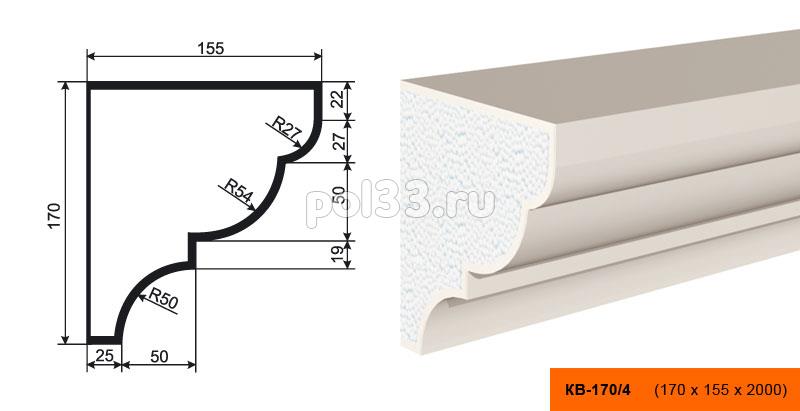 Карниз Lepninaplast (Лепнинапласт) КВ-170/4 купить в Калуге по низкой цене