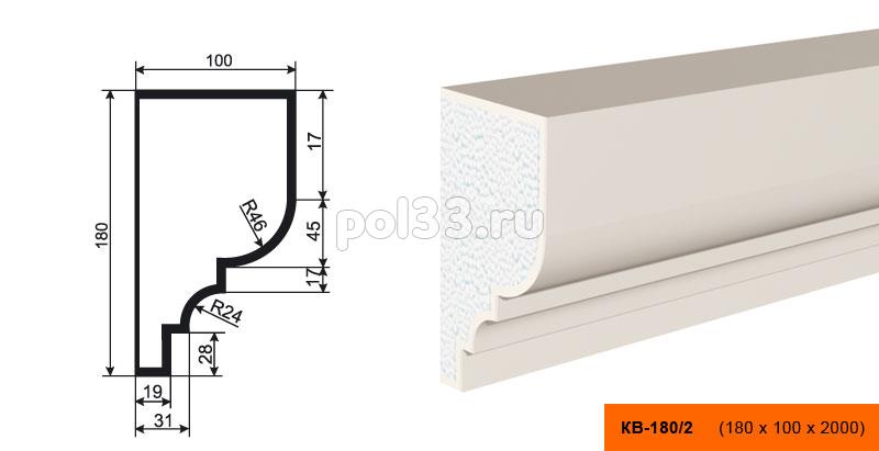 Карниз Lepninaplast (Лепнинапласт) КВ-180/2 купить в Калуге по низкой цене