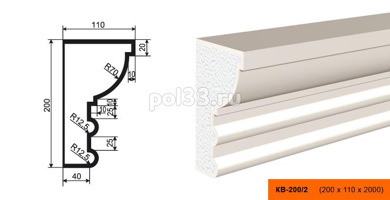 Карниз Lepninaplast (Лепнинапласт) КВ-200/2 купить в Калуге по низкой цене