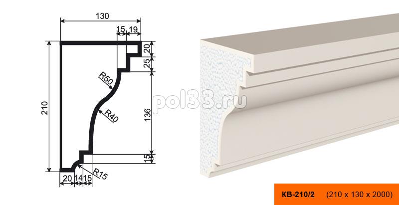 Карниз Lepninaplast (Лепнинапласт) КВ-210/2 купить в Калуге по низкой цене