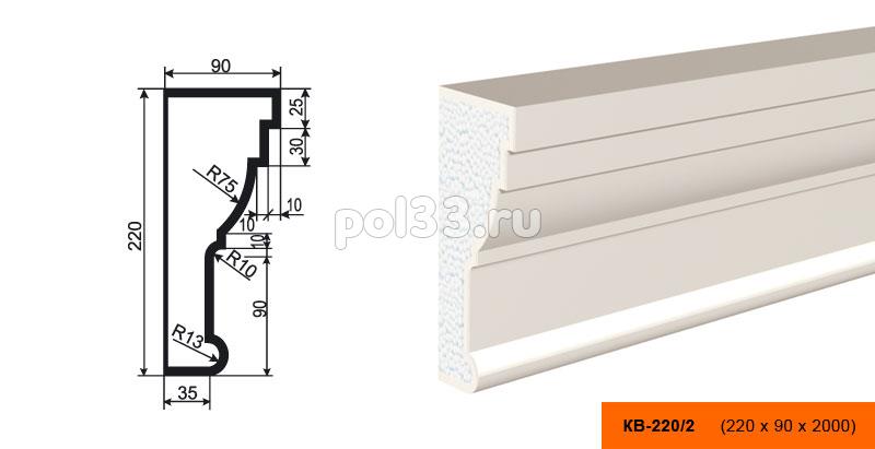 Карниз Lepninaplast (Лепнинапласт) КВ-220/2 купить в Калуге по низкой цене