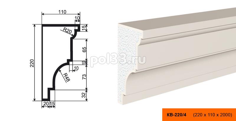 Карниз Lepninaplast (Лепнинапласт) КВ-220/4 купить в Калуге по низкой цене