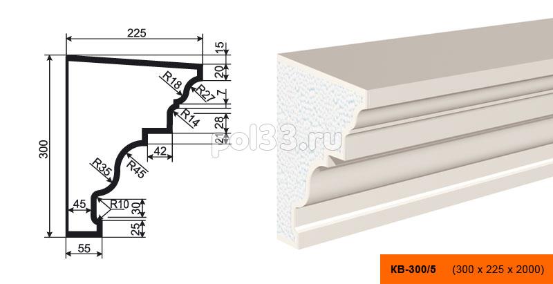 Карниз Lepninaplast (Лепнинапласт) КВ-300/5 купить в Калуге по низкой цене