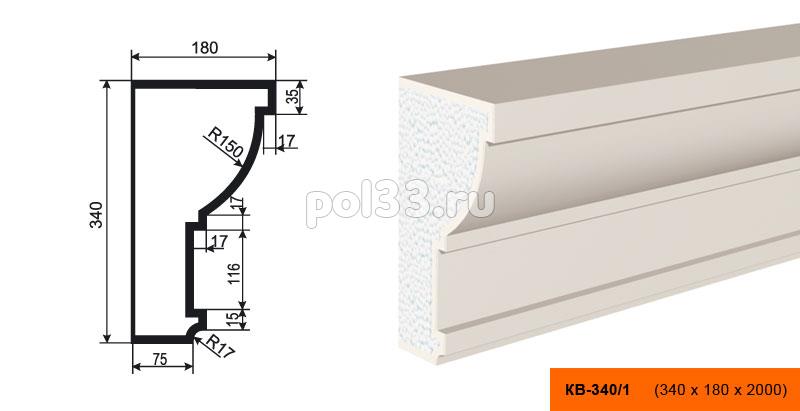 Карниз Lepninaplast (Лепнинапласт) КВ-340/1 купить в Калуге по низкой цене