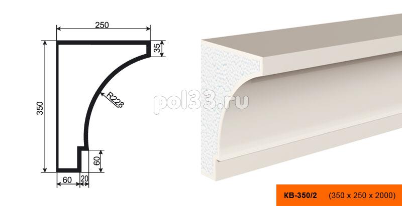 Карниз Lepninaplast (Лепнинапласт) КВ-350/2 купить в Калуге по низкой цене