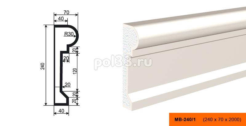Молдинг Lepninaplast (Лепнинапласт) МВ-240-1 купить в Калуге по низкой цене