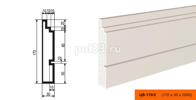 Молдинг цокольный Lepninaplast (Лепнинапласт) ЦВ-170-2 купить в Калуге по низкой цене