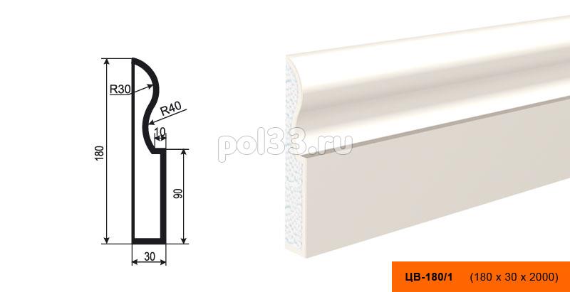 Молдинг цокольный Lepninaplast (Лепнинапласт) ЦВ-180-1 купить в Калуге по низкой цене