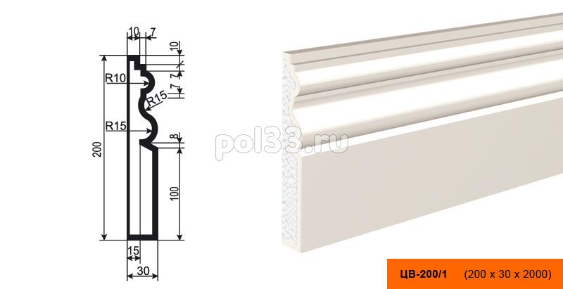 Молдинг цокольный Lepninaplast (Лепнинапласт) ЦВ-200-1 купить в Калуге по низкой цене