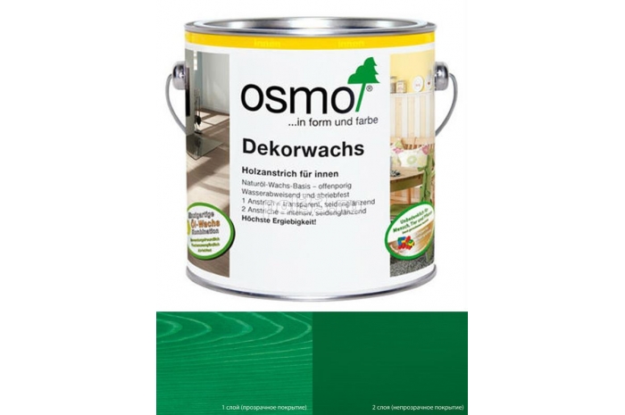 Цветное масло с тведым воском Osmo Dekorwachs Intensive (Creativ) 3131 Зеленый (0.75 л)