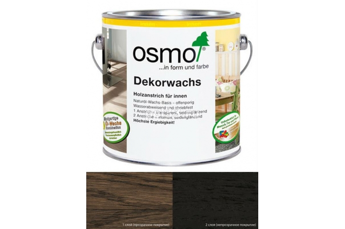 Цветное масло с тведым воском Osmo Dekorwachs Intensive (Creativ) 3169 Черное (0.75 л)