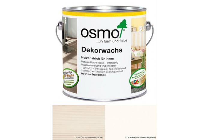 Цветное масло с тведым воском Osmo Dekorwachs Intensive (Creativ) 3188 Снег (0.75 л)