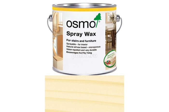 Воск Osmo для распыления Spritz Wachs 3009 Бесцветный полуматовый с антискользящим эффектом R9 (0.5 л)