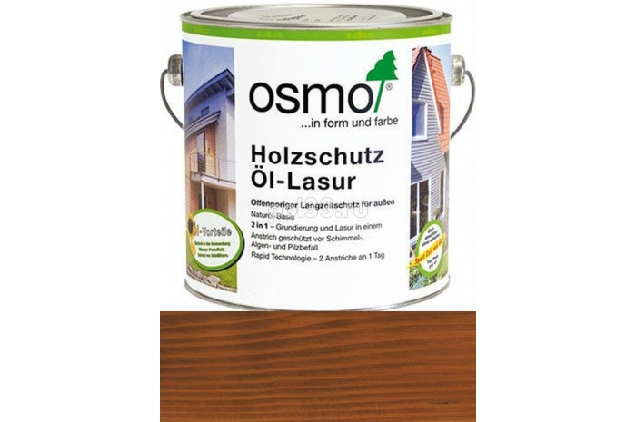 Защитное масло-лазурь для древесины Osmo Holz-Schutz Ol Lasur 707 Орех (0.75 л)