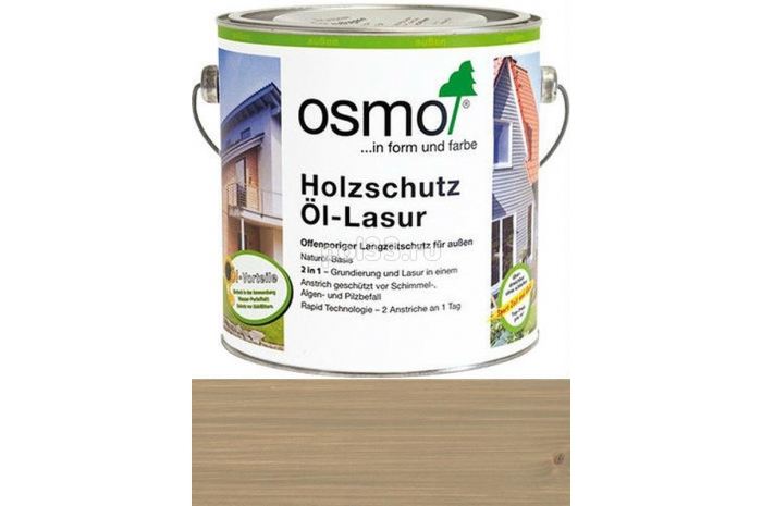 Защитное масло-лазурь для древесины Osmo Holz-Schutz Ol Lasur 903 Серый базальт (0.75 л)