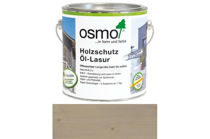 Защитное масло-лазурь для древесины Osmo Holz-Schutz Ol Lasur 1142 Графит серебро (с эффектом серебра) (0.75 л)