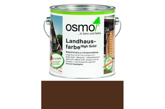 Непрозрачная краска Osmo Landhausfarbe 2607 Темно-коричневая (0.75 л)