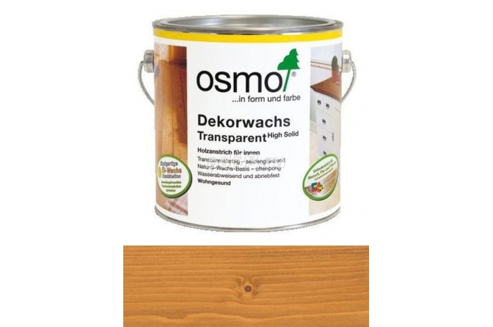 Цветное масло с тведым воском Osmo Dekorwachs Transparent 3123 Клён (2.5 л)
