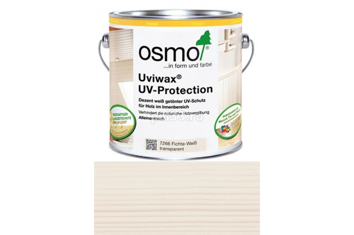 Воск с УФ-защитой Osmo Uviwax UV-Protection 7266 Белая ель прозрачная (0.5 л)