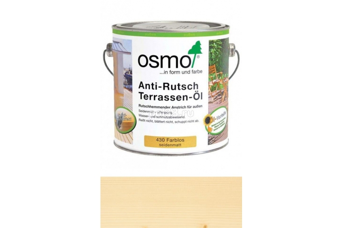 Масло для террас с антискользящим эффектом Osmo Anti-Rutsch Terrassen 430 Бесцветное (2.5 л)