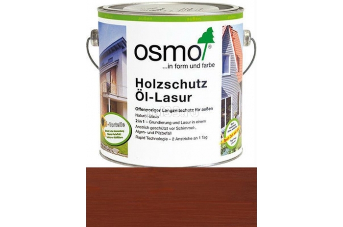 Защитное масло-лазурь для древесины Osmo Holz-Schutz Ol Lasur 703 Махагон (2.5 л)