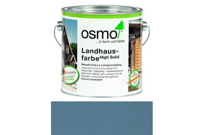Непрозрачная краска Osmo Landhausfarbe 2507 Серо-голубая (2.5 л)