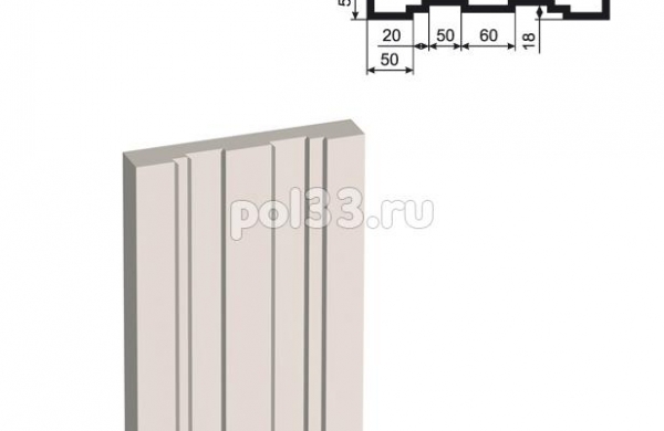 Пилястра Lepninaplast (Лепнинапласт) ПЛВ-300-3 2500 мм