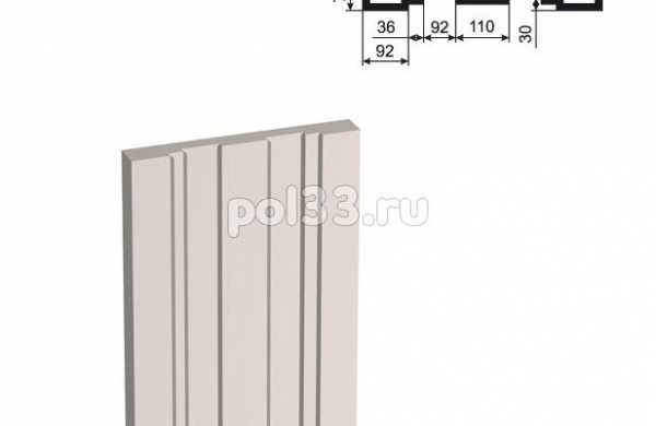 Пилястра Lepninaplast (Лепнинапласт) ПЛВ-550-3 2000 мм