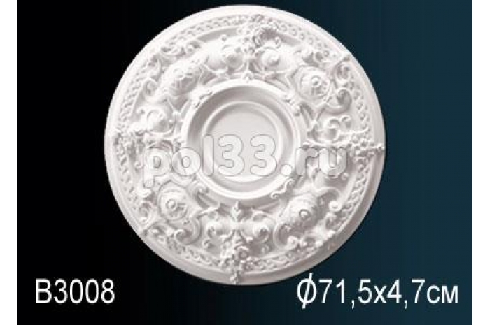 Лепной декор Perfect Розетка B3008