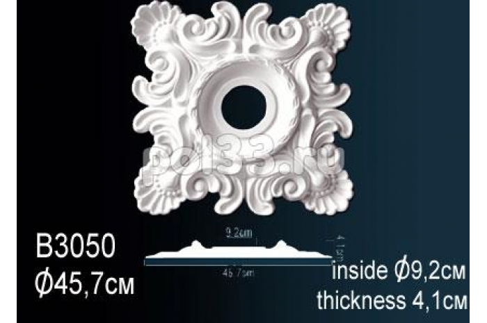 Лепной декор Perfect Розетка B3050